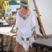 Women's Clothing Hand Hook Hollow Tassel Loose Bikini Blouse Holiday Style Beach Blouse_ecoleips.com