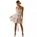 Fashion Women's Suspender Dress Printed Tie Waist Full Skirt Style_ecoleips.com
