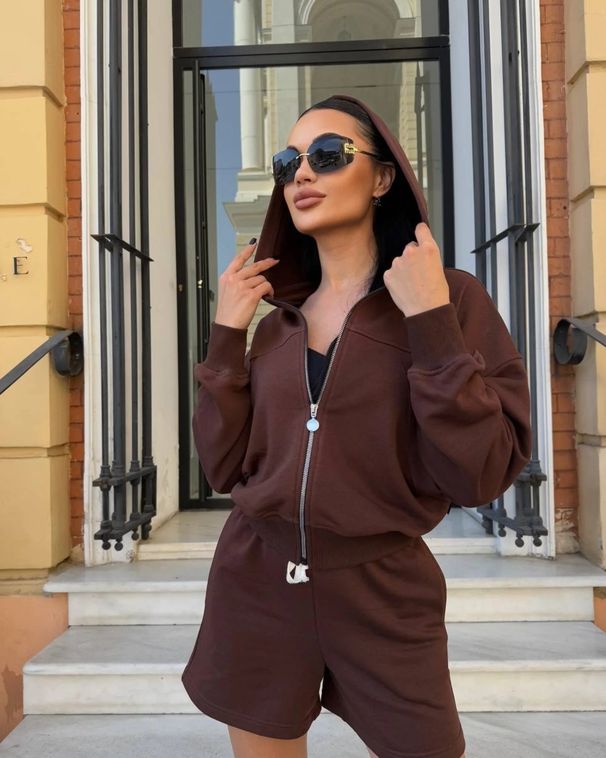 Foreign Trade European American Style Retro Casual Sweatshirt Women's With Zipper Pocket Cardigan And Home Leisure_ecoleips.com