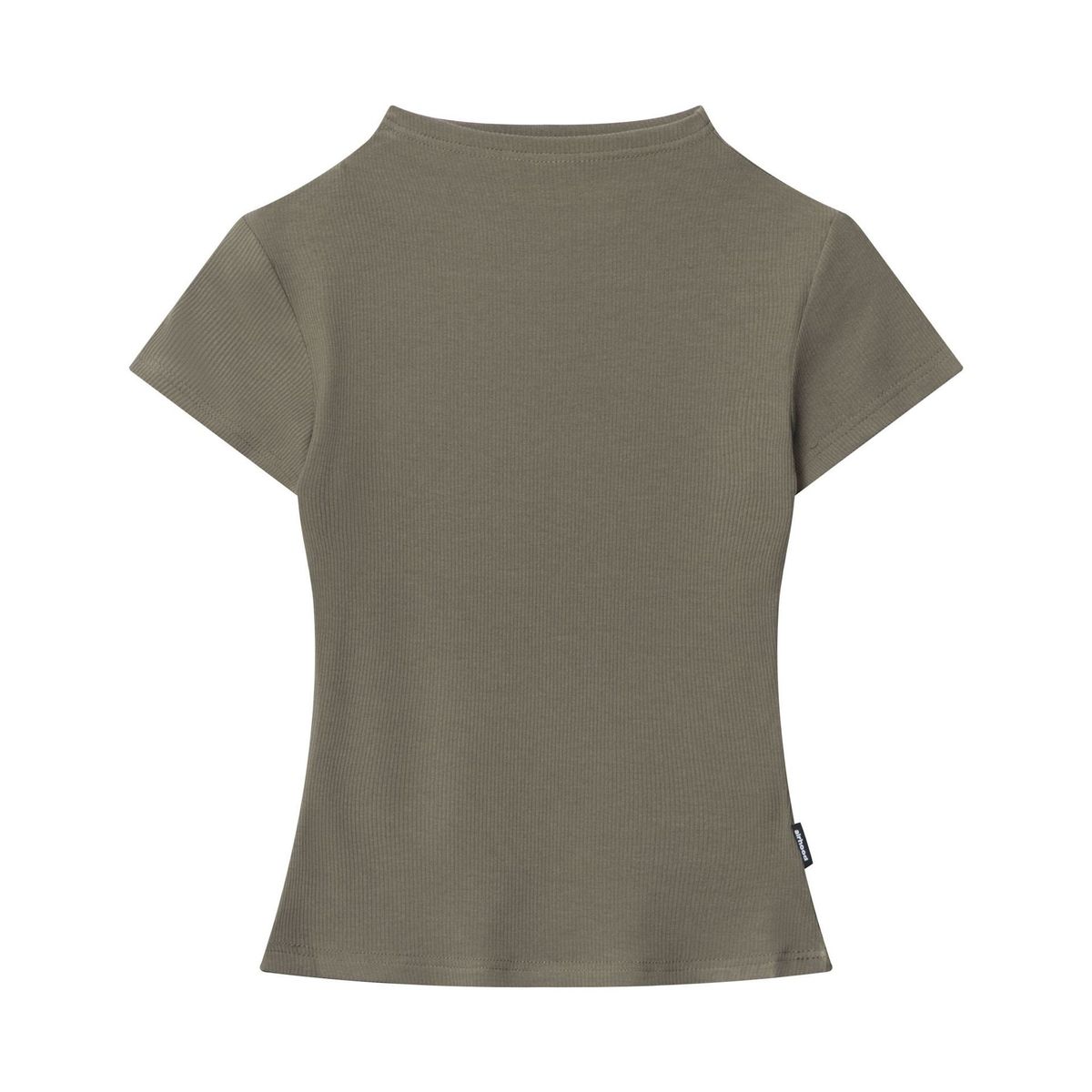 HeyHenry Niche Slim Fit T-Shirt for Women Feminine round Neck Short Sleeve Solid Color Cropped Top Slimming Effect Instagram Style_ecoleips.com