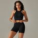 Seamless Knitted Yoga Backless Tank Top Running Breathable Quick-Dry Sports Wear High-Waist Hip-Lifting Fitness_ecoleips.com