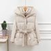 Women’s Short Quilted Vest – Hooded Winter Puffer Gilet With Belt & Slim Fit_ecoleips.com