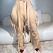 Women's Drawstring Wide-Leg Pants | High Waisted Casual Trousers With Belt Loops | Streetwear Polyester Straight Leg Pants (Light Gray/Khaki, S-XXL)_ecoleips.com