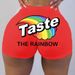 Women's Letter Print Hip Lifting Fitness Sports Casual Shorts_ecoleips.com