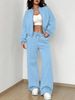 Women’s Color-Block Collared Top & Casual Pants Set – Trendy Sporty Two-Piece Outfit For Fall & Winter_ecoleips.com