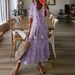 Women's Flowy V-Neck Printed Maxi Dress – Boho Chic Tiered Hem Midi Dress With 3/4 Sleeves (Multiple Colors, S-Xxxl)_ecoleips.com