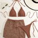 2025 New Sexy Bikini Set European And American Style Three Piece Mesh Swimsuit with Straps And Backless Design for Beach Hot Selling Women's Clothing_ecoleips.com