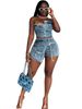 Women's Clothing Women's Denim Suit Fashion Style Cross Wrap Chest Overalls With Shorts For Formal & Casual For Women_ecoleips.com