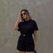 K New Women's Casual Workwear Shorts, High Waist Slimming Versatile Three Quarter Pants_ecoleips.com