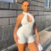 Women's Slim Fit Jumpsuit round Neck Sleeveless Hollow out Detail European American Style Spring Fashion for Export Wholesale 2025_ecoleips.com