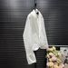 Women's V-Neck White Long Sleeve Shirt Layering Look Tunic Top Slim Fit Casual Blouse Versatile & Timeless White_ecoleips.com