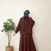 Women's Clothing Muslim Women's Clothing Solid Color Knitted Loose Hooded Top Suit_ecoleips.com