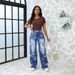 2026 Nw High-Waistd Printd Jans 2024 Loos Straight Floral Pattrn Europan And Amrican Womn's Long Pants_ecoleips.com