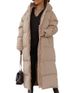 Women's Long Hooded Zip-Up Jacket – Lightweight Quilted Coat With Polyester-Cotton Blend (S-2XL)_ecoleips.com