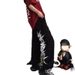 Women's Trendy Drawstring Wide Leg Sports Pants Loose Fit Hip Hop High Street Jazz Dance Spring/Summer Fashion Polyester_ecoleips.com