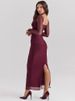 Mozision Elegant Sheer Long Sleeve Sexy Maxi Dress For Women Fashion Mesh Strapless Backless Club Party Sexy Long Dress 2024_ecoleips.com