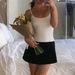 Women's Basic Style Solid Color Small Sling Top in Black And White High Elastic Fitness Clothes for Females_ecoleips.com