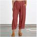 Women's Clothing Women's Plus Size Loose Trousers Style Cotton Linen Solid Color Cropped Casual Pants For Formal & Casual For Women_ecoleips.com