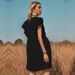 Voya Women's Socialite Style Dress, Summer Backless V-neck, High-end Temperament, New V-neck One Row Buckle Large Swing Versatile Countryside Dress_ecoleips.com
