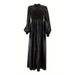 Women's Clothing solid color splicing long fashionable and elegant women's dress_ecoleips.com