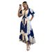10356 Cross-border European And American Irregular High-waisted Elegant Shirt-style Cardigan Printed Long Dress_ecoleips.com