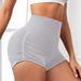 Women's Clothing Women's High Waist Peach Hip Quick Drying Tight Running Fitness Pants Threaded Solid Color Sports Pants_ecoleips.com