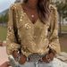 Women's Loose Casual Floral Print Long Sleeve Shirt European American Style 2026 New Retro Top_ecoleips.com