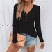 Aria Basics Aria Basics European And American Cross-Border Women's Fashion Hot-Selling Independent Station Shein Waffle V-Neck Button Long_ecoleips.com
