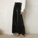 Voya Women's Fashion European American Autumn And Winter Velvet Wide-leg With Ruffles, High-waisted, Straight, Slimming And Elegant Long Pants_ecoleips.com