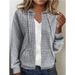 Women's Zipper Hooded Cardigan Long Sleeved Sweater Jacket European And American Style Independent Station Clothing_ecoleips.com