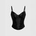 Women's Stretchy Lace Trim Camisole Top, Sexy Solid Sleeveless Cami For Layering Or Standalone Wear, Comfortable Daily & Night Out Tank_ecoleips.com