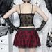 Women's High-End Cross Flocked Camisole Top Unique Streetwear Style XS25180_ecoleips.com