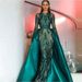 European And American Foreign Trade Evening Dress 2025 Spring And Summer New Green Dress Fishtail Long Sleeve Light Luxury Trailing Evening Dress Lace_ecoleips.com