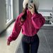 Premium Sherpa Yoga Jacket - Gold Zipper Fleece Outerwear - Winter Workout Coat With Drawstring Waist - Women's Fitness Fashion In 4 Colors (S-8)_ecoleips.com