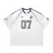 Women's Summer Rugby T-Shirt Retro Sports Style College Style Mesh Short Sleeved Loose Fit For Men And Women_ecoleips.com