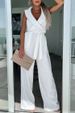 Women's Clothing 2 Printed Jumpsuit Spring And Summer New Products Lapel Lace Fashion Straight High Waist Pants_ecoleips.com