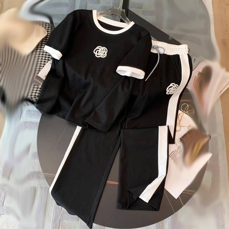 Women's Casual Sports Suit Fashionable Two-Piece Sweatshirt Set Stylish Reducing Age Spring Popular New Arrival_ecoleips.com