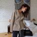 Elegant V-Neck Knit Cardigan – Oversized Long Sleeve Wrap And Adjustable Belt Top For Women_ecoleips.com