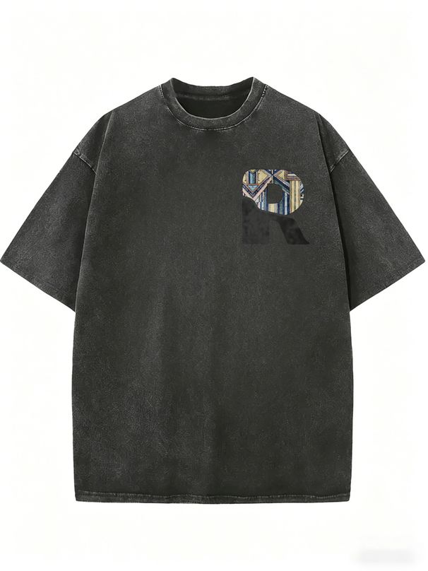 Women's Street Style Washed Tee, Loose Fit Casual Summer Wardrobe Essential_ecoleips.com