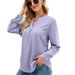 Aria Basics Aria Basics Cross-border European American Women's Clothing Autumn And Winter New Solid Color Chiffon Shirt Loose V-neck_ecoleips.com