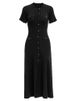 French Style Women's Long Dress Export Quality Light Luxury Knitted Round Neck Design With Ruffled Skirt Hollowed Out Detail_ecoleips.com