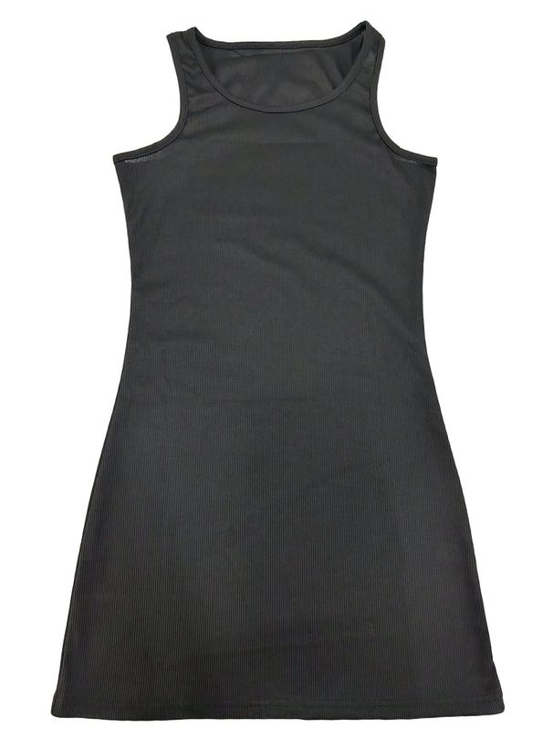 2025 European And American Dress New Summer Sleeveless Mini Sexy Tight Fitting Tank Top For Women_ecoleips.com