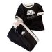 Women's Comfortable Casual Two Piece Set Short Sleeved Crew Neck Top And Loose Trousers Fashion Print 8002_ecoleips.com