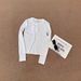 Women's Clothing Slim Fit Long Sleeve T-Shirt Henley Collar Solid Color Inner Layer Top Early Spring Style Flattering Shoulder Half Open Collar_ecoleips.com