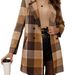 Classic Checked Wool-Blend Trench Coat – Oversized Fit, Notched Lapel, Dual Pockets (Camel/Beige, S-XXL, Vintage Office-to-Outfit Staple)_ecoleips.com