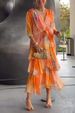 Women's Clothing Printed Layered Dress_ecoleips.com