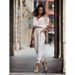 Women V-neck pocket jumpsuit with elastic waist casual pants_ecoleips.com