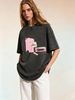 Women's Y2K Cassette Tape Print T-shirt, Featuring A Retro Cassette Tape Print Patchwork Design, A Casual Street Style Short-sleeved Top._ecoleips.com