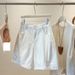 White High Waisted Wide Leg Casual Shorts For Women Loose Fit Slimming Stretchy Style Versatile Straight Leg Pants New Summer_ecoleips.com