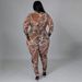 Women's Clothing Plus Size Clothes Chain-Print Plus-Size Women’s Suit Set – Long-Sleeve Slim-Fit Office & Party Outfit_ecoleips.com